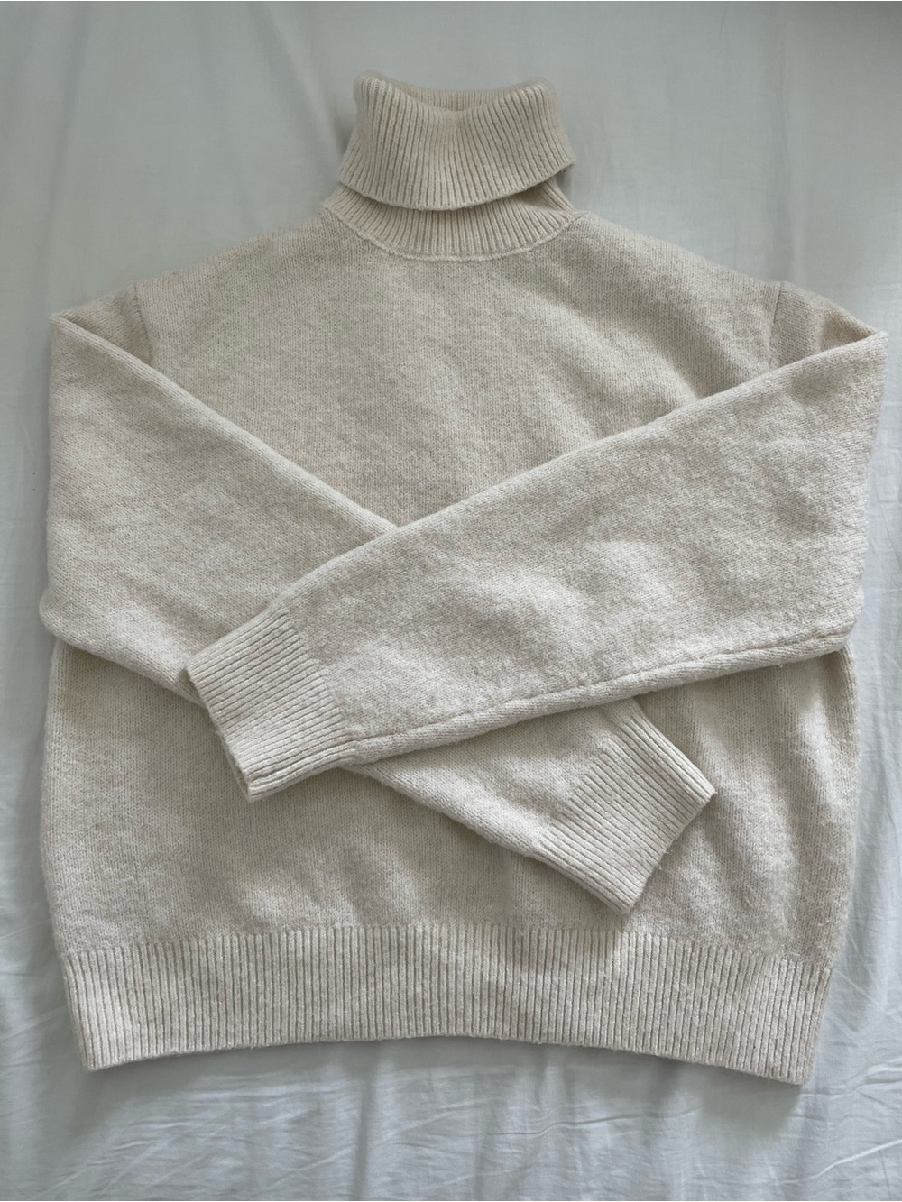 Zara Girls Cream Turtleneck Sweater Size 13-14Y